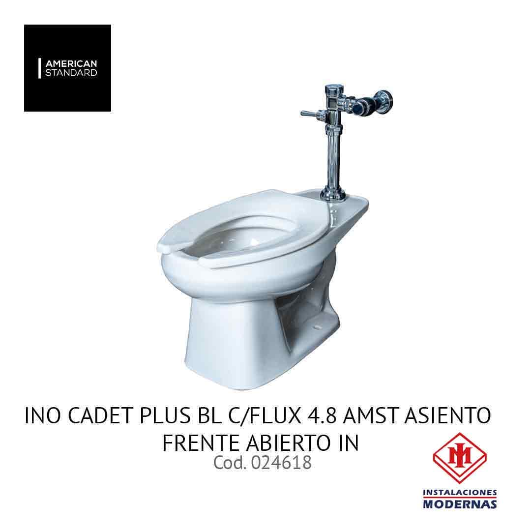 INODORO CADET PLUS BL C/FLUX 4.8 AMST ASIENTO FRENTE ABIERTO INCESA