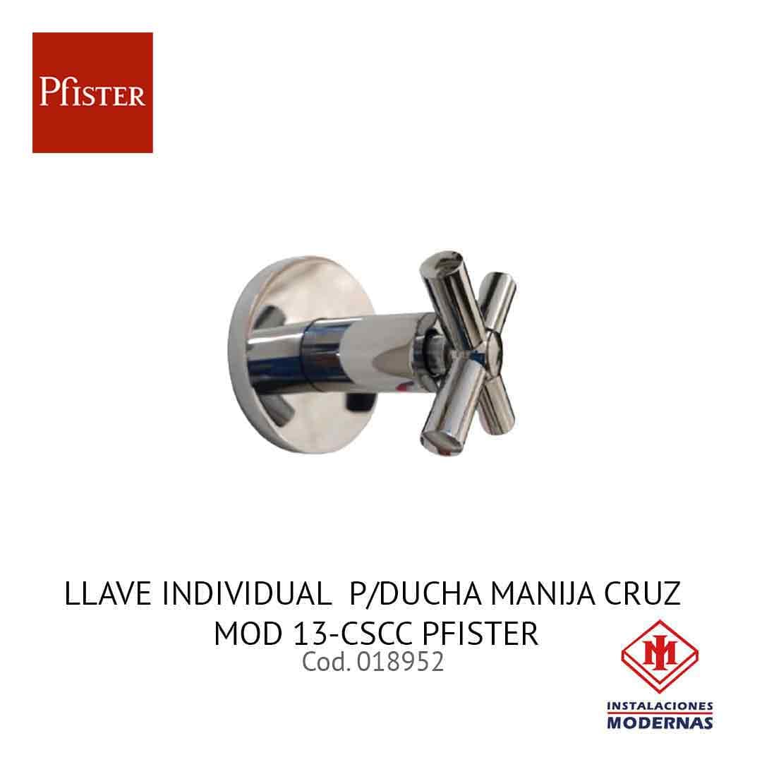 LLAVE INDIVIDUAL P/DUCHA MANIJA CRUZ MOD 13-CSCC PFISTER