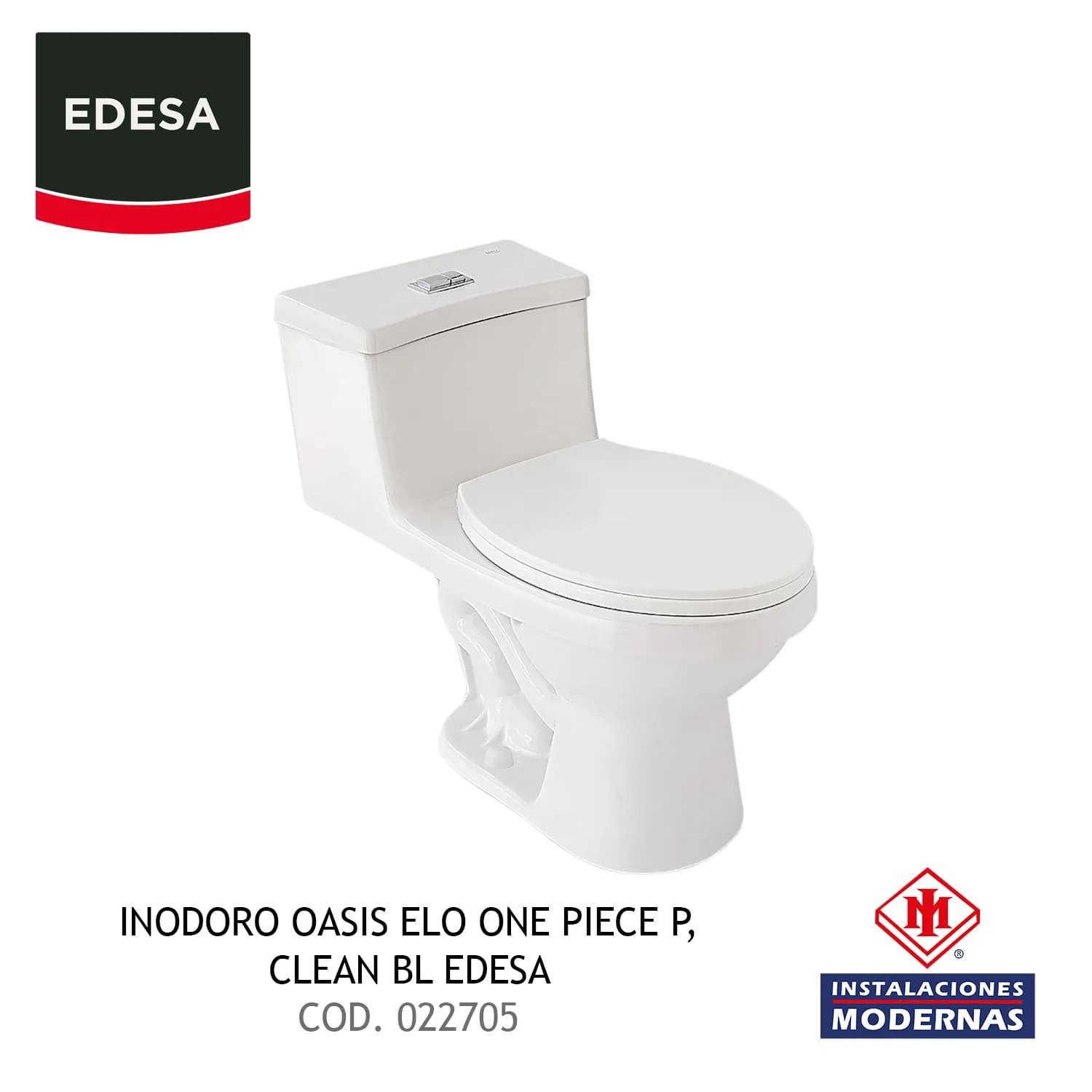 INODORO OASIS ELO ONE PIECE P, CLEAN BL EDESA