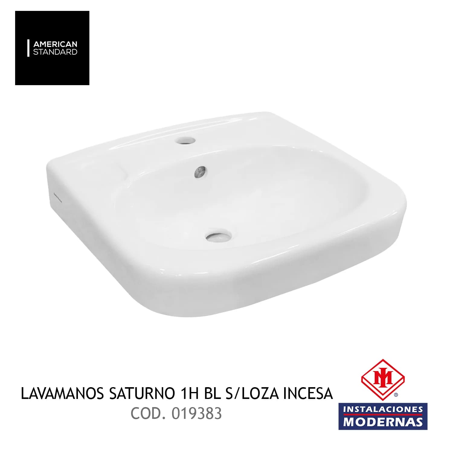 Lavamanos SATURNO 1H BL S/LOZA INCESA