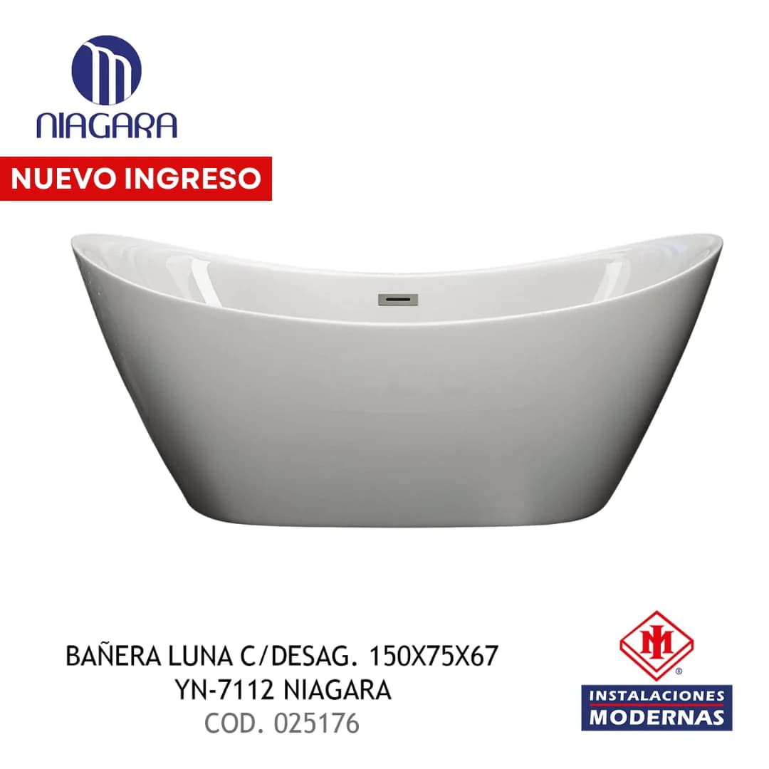 BAÑERA LUNA C/DESAG. 150X75X67 YN-7112 NIAGARA