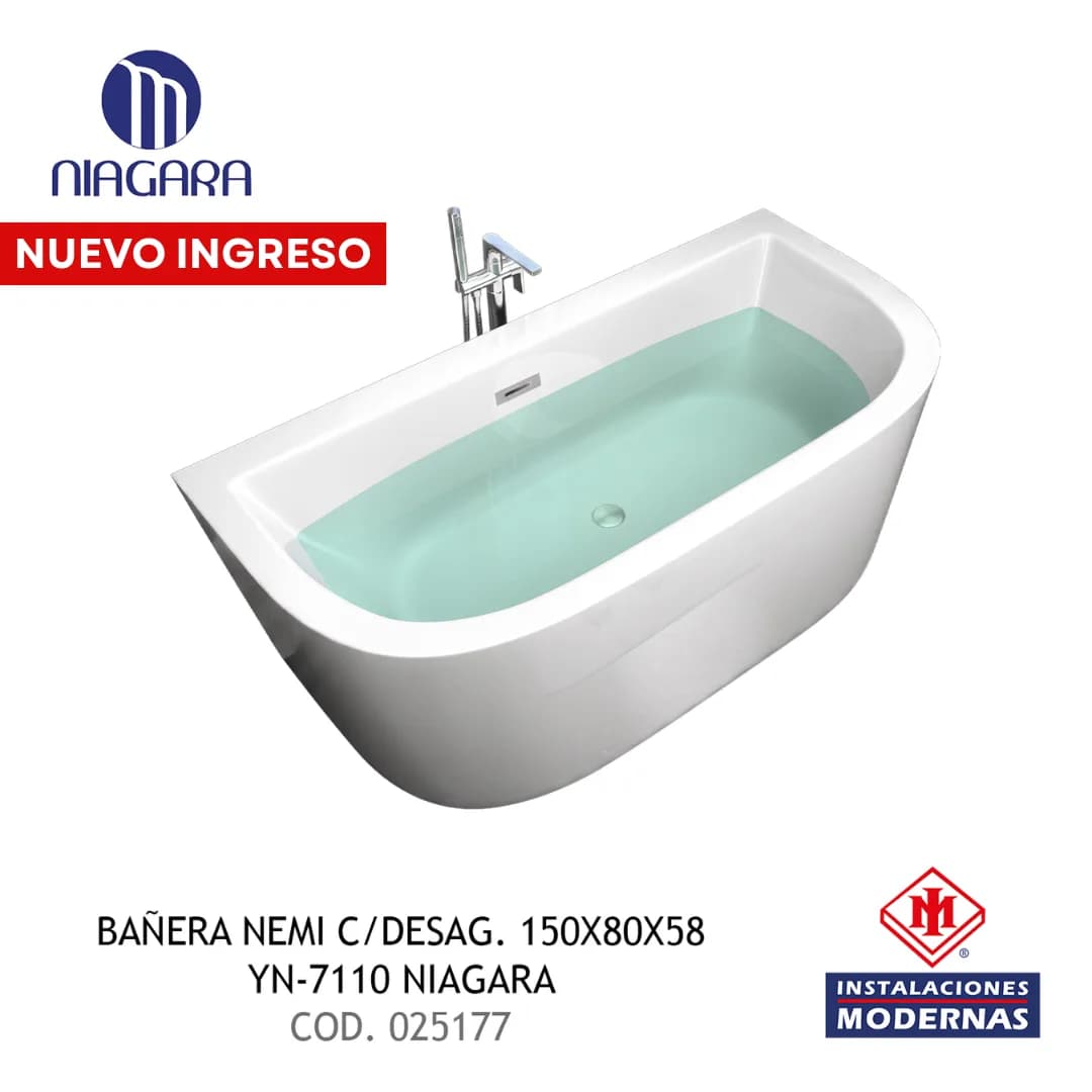 BAÑERA NEMI C/DESAG. 150X80X58 YN-7110 NIAGARA