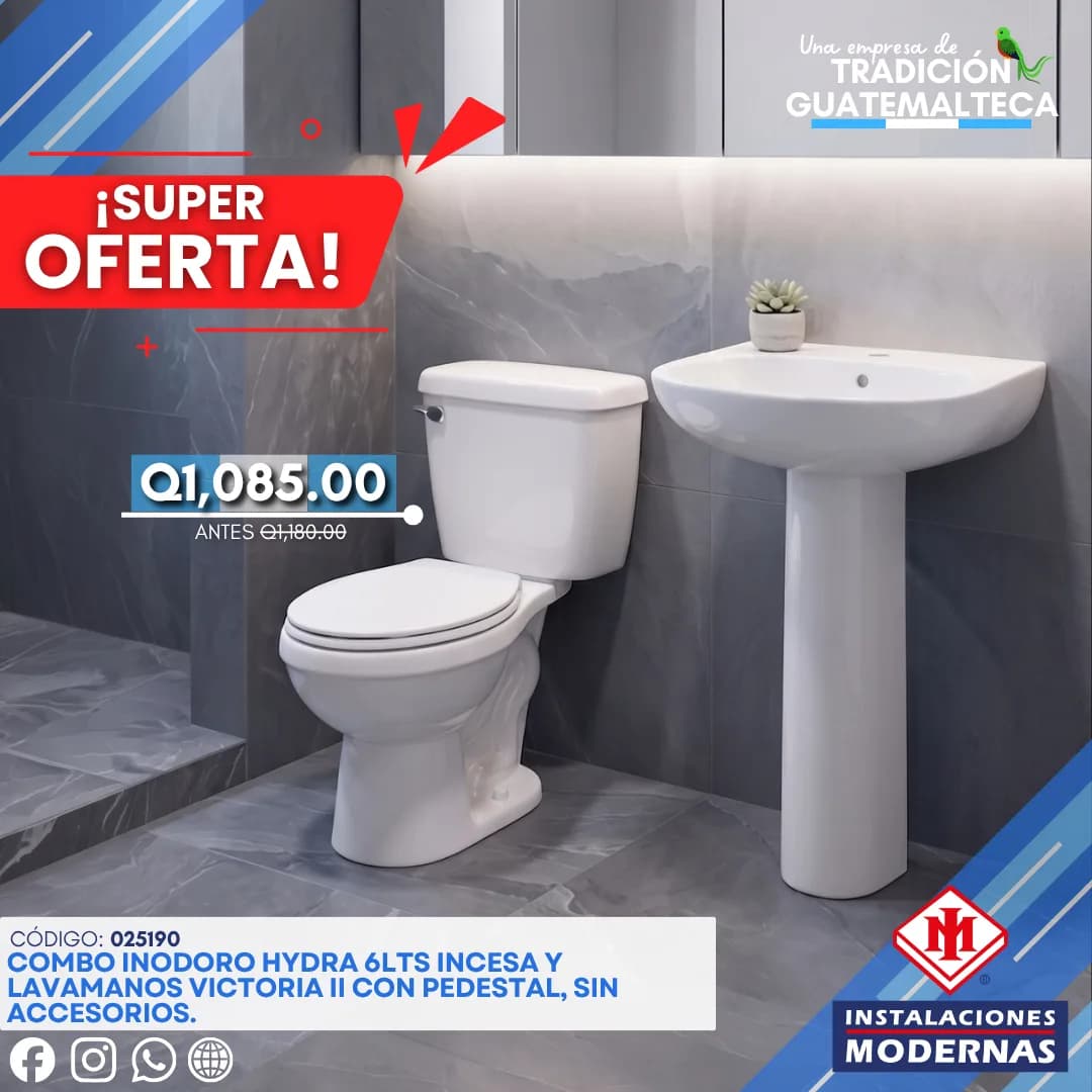 COMBO HYDRA CON VICTORIA C/PEDESTAL S/LOZA